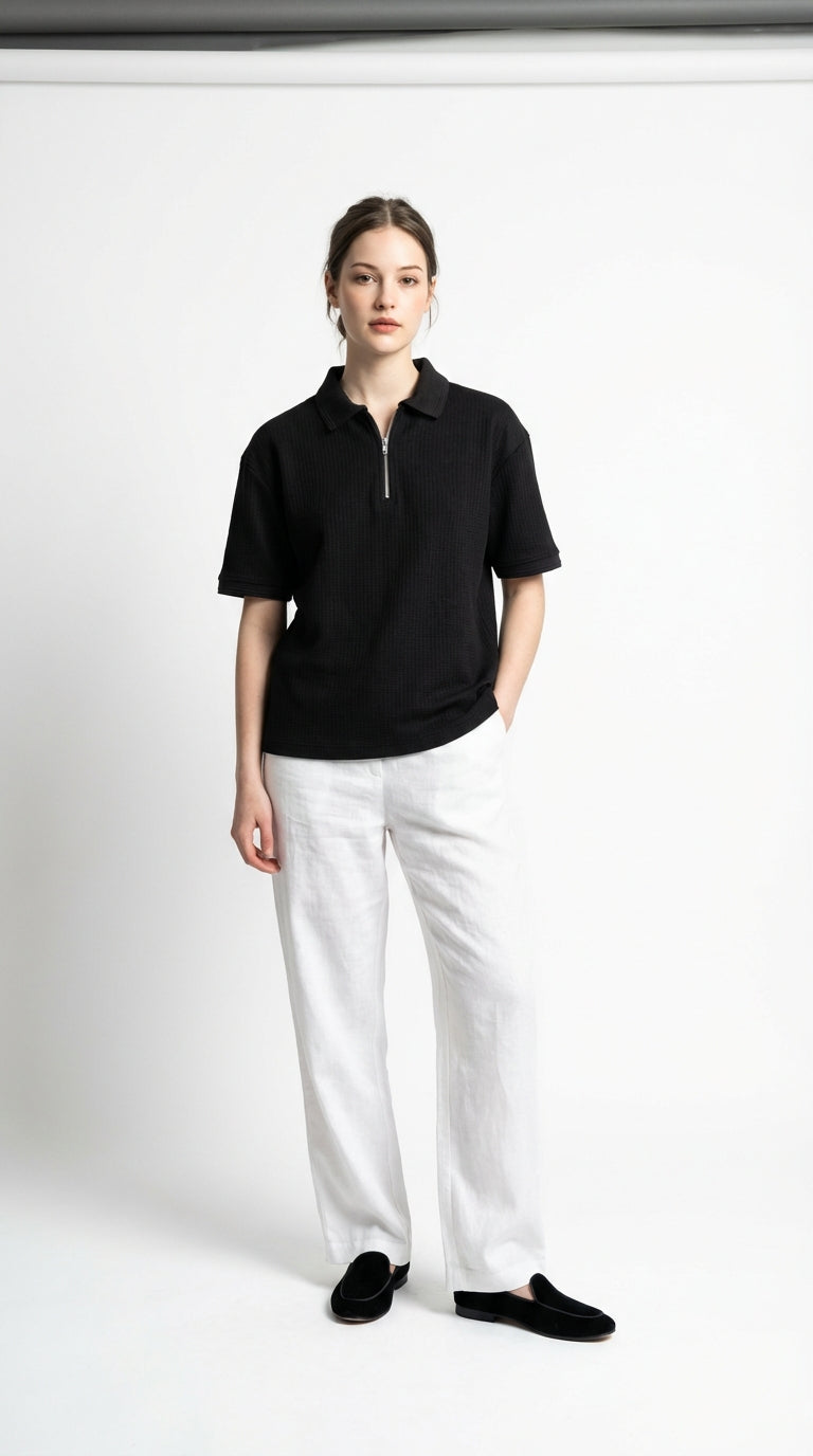 DROP-NEEDLE ZIPPER POLO-5