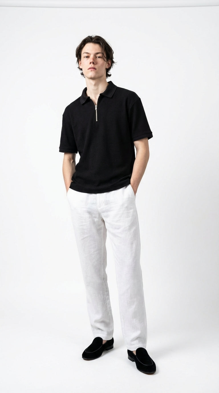 DROP-NEEDLE ZIPPER POLO-7