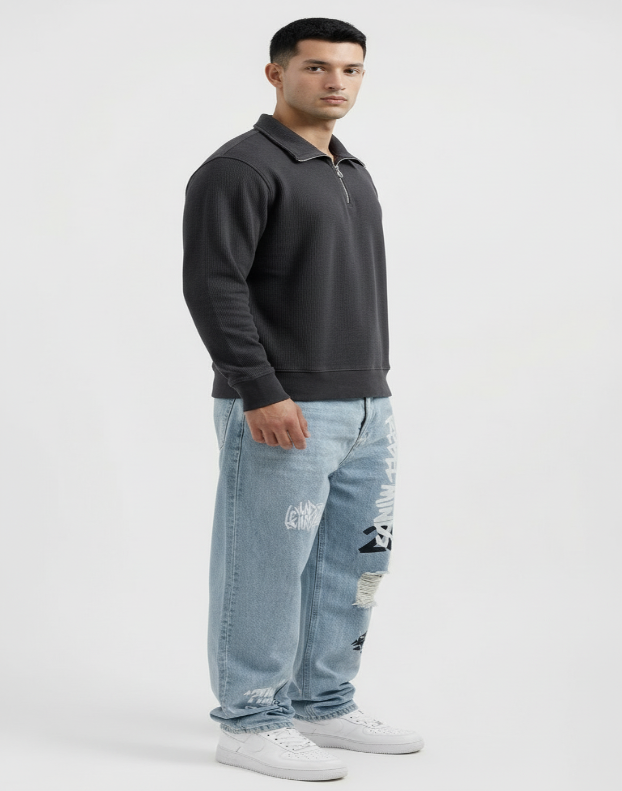 The Carbon Waffle Quarter-Zip-4