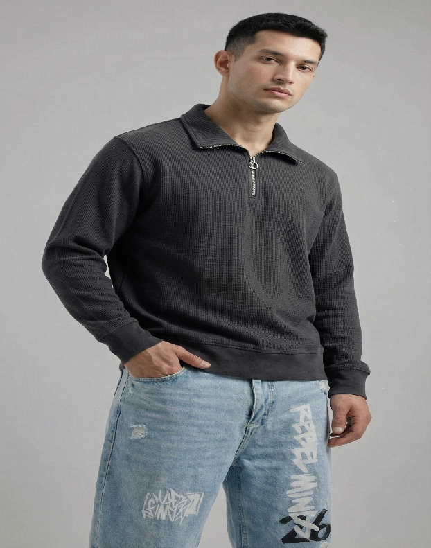 The Carbon Waffle Quarter-Zip