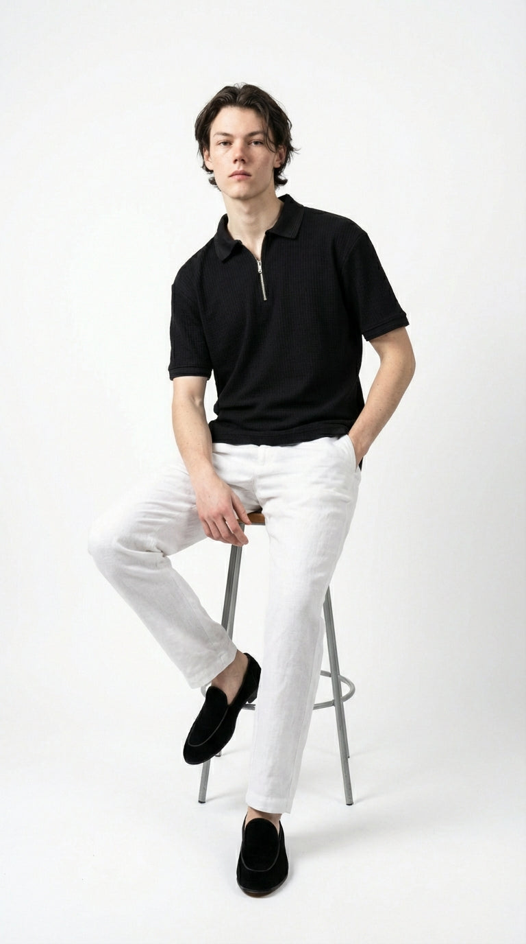 DROP-NEEDLE ZIPPER POLO-9