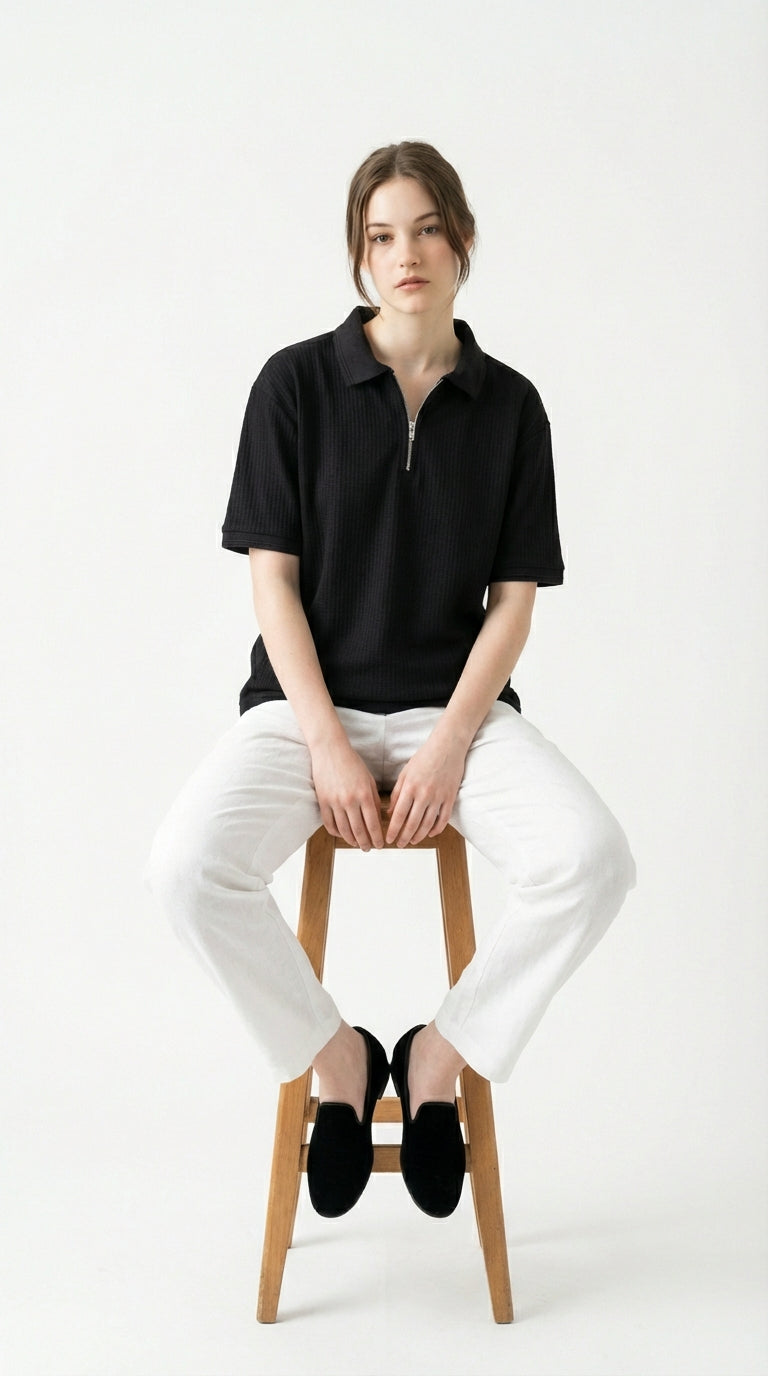 DROP-NEEDLE ZIPPER POLO-12