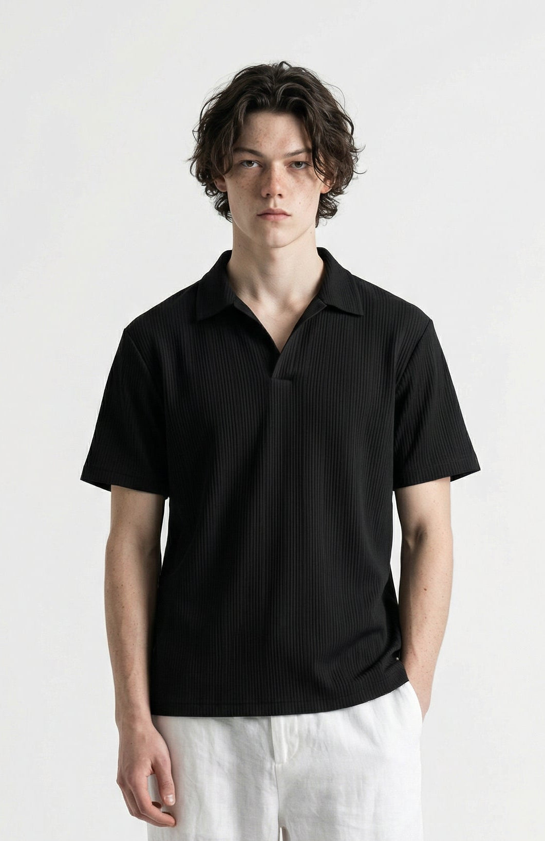 The Midnight Textured Polo