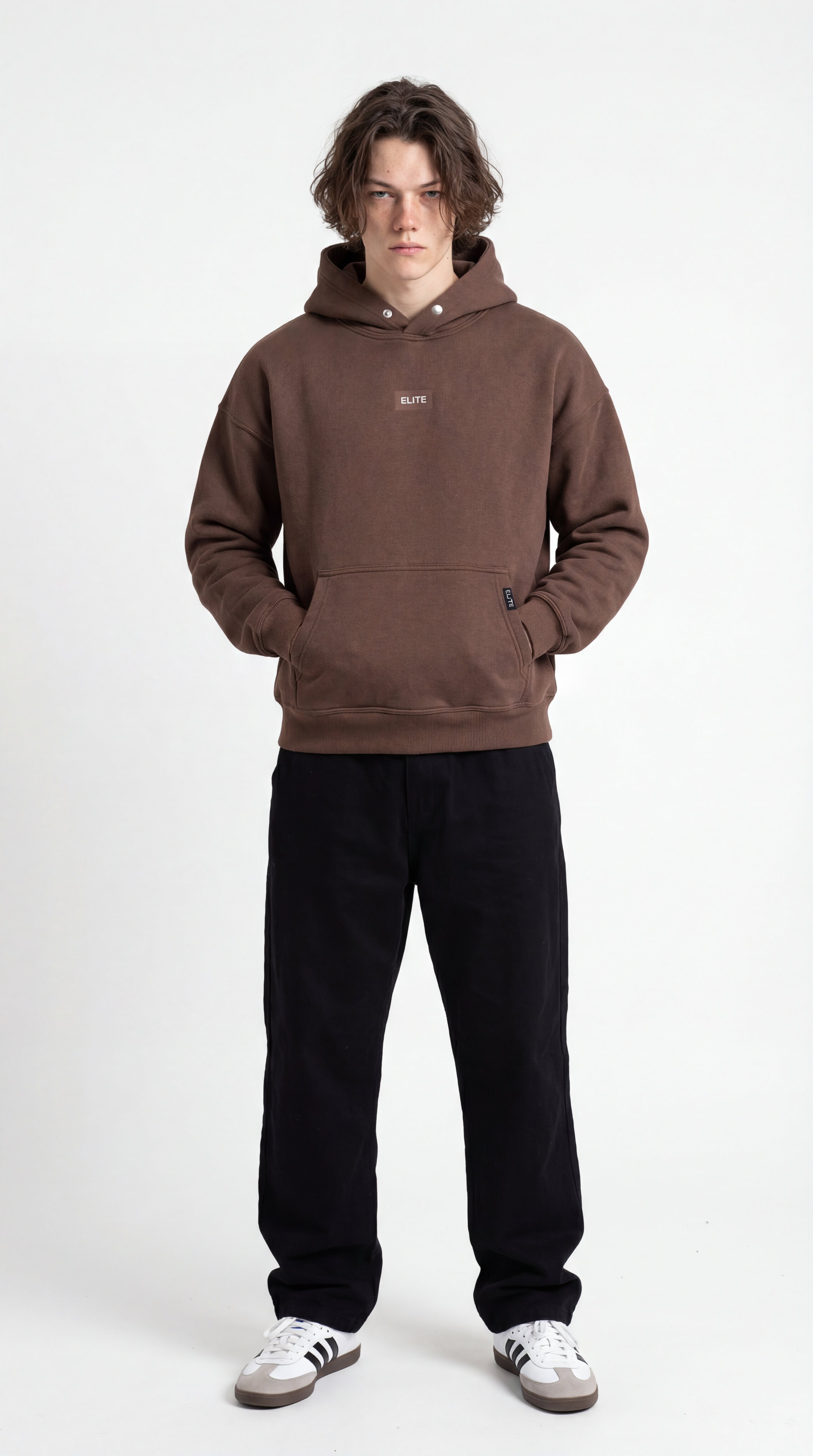 Brown Essential Hoodie-4