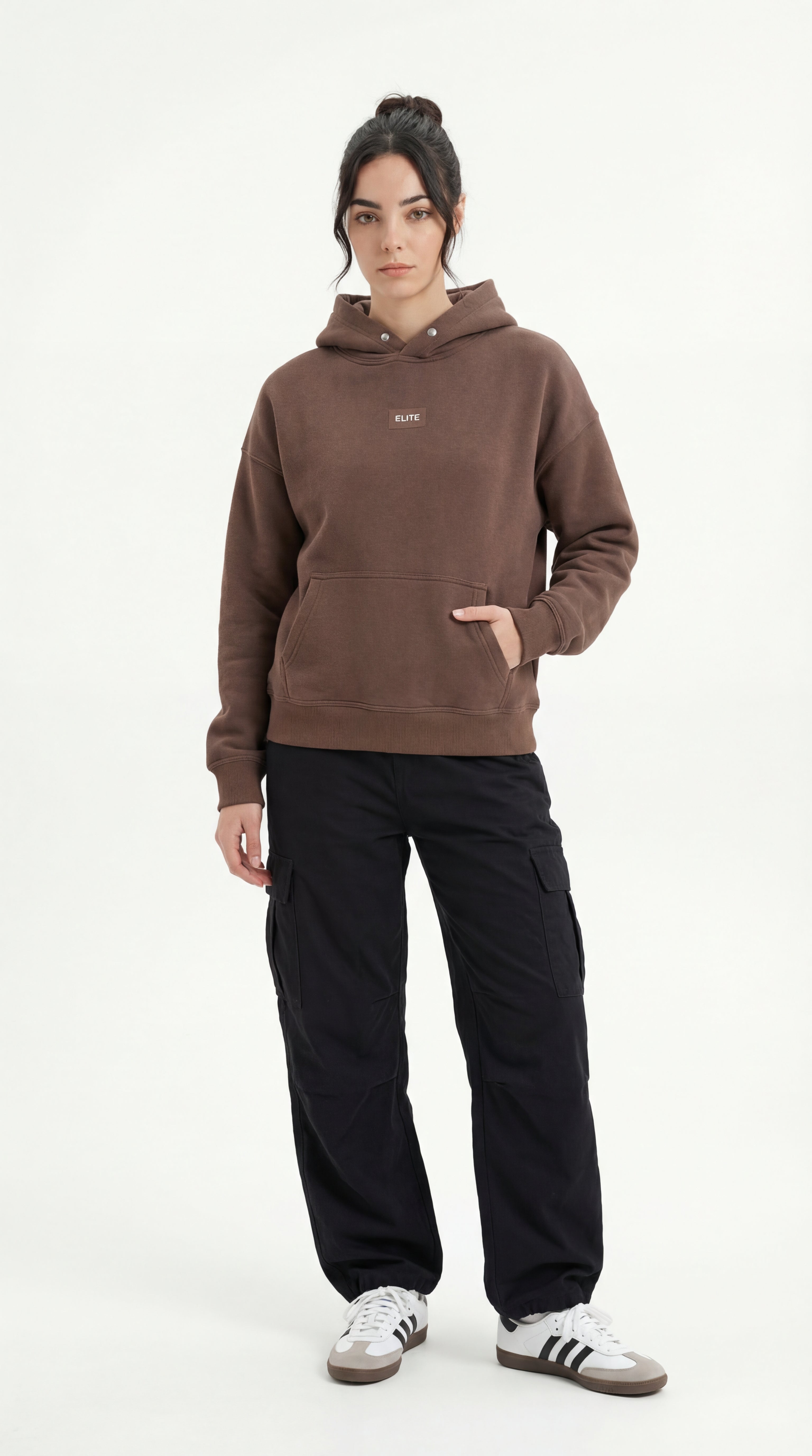 Brown Essential Hoodie-5