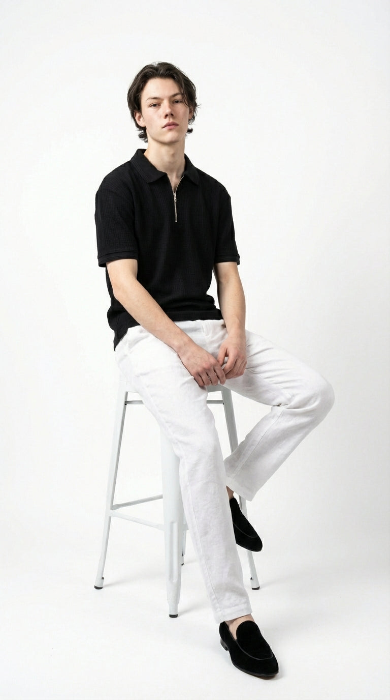 DROP-NEEDLE ZIPPER POLO-11