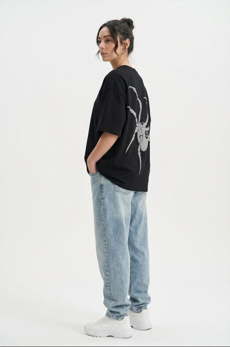 BLACK SPIDER OVERSIZED TEE-3