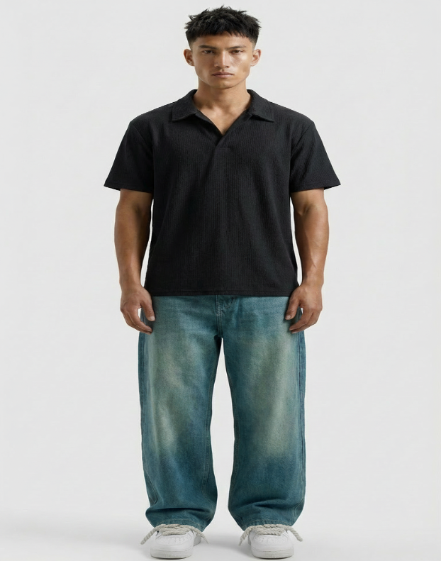 The Midnight Textured Polo